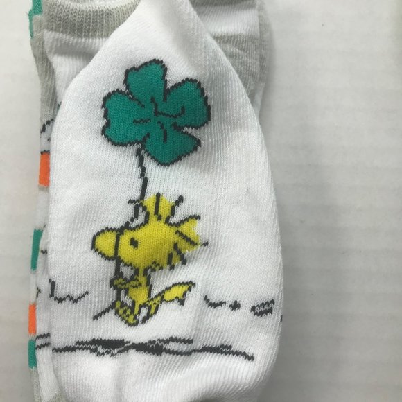 Lot of 4 St Patrick's Day Women's Shoe Size 4-10 No Show Socks Peanuts and Cats - Picture 5 of 13